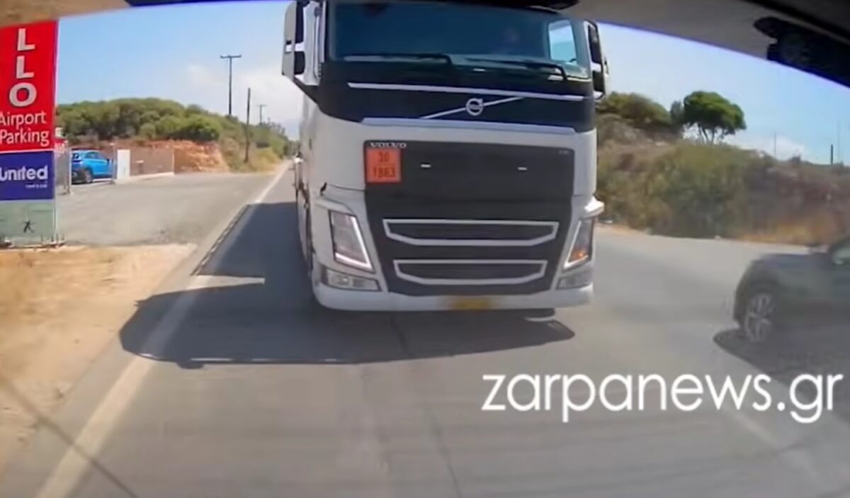 Χανιά: Ασυνείδητος οδηγός βυτιοφόρου «έπαιζε τα φώτα», πάταγε κόρνες και έκανε παράνομη προσπέραση, δείτε βίντεο