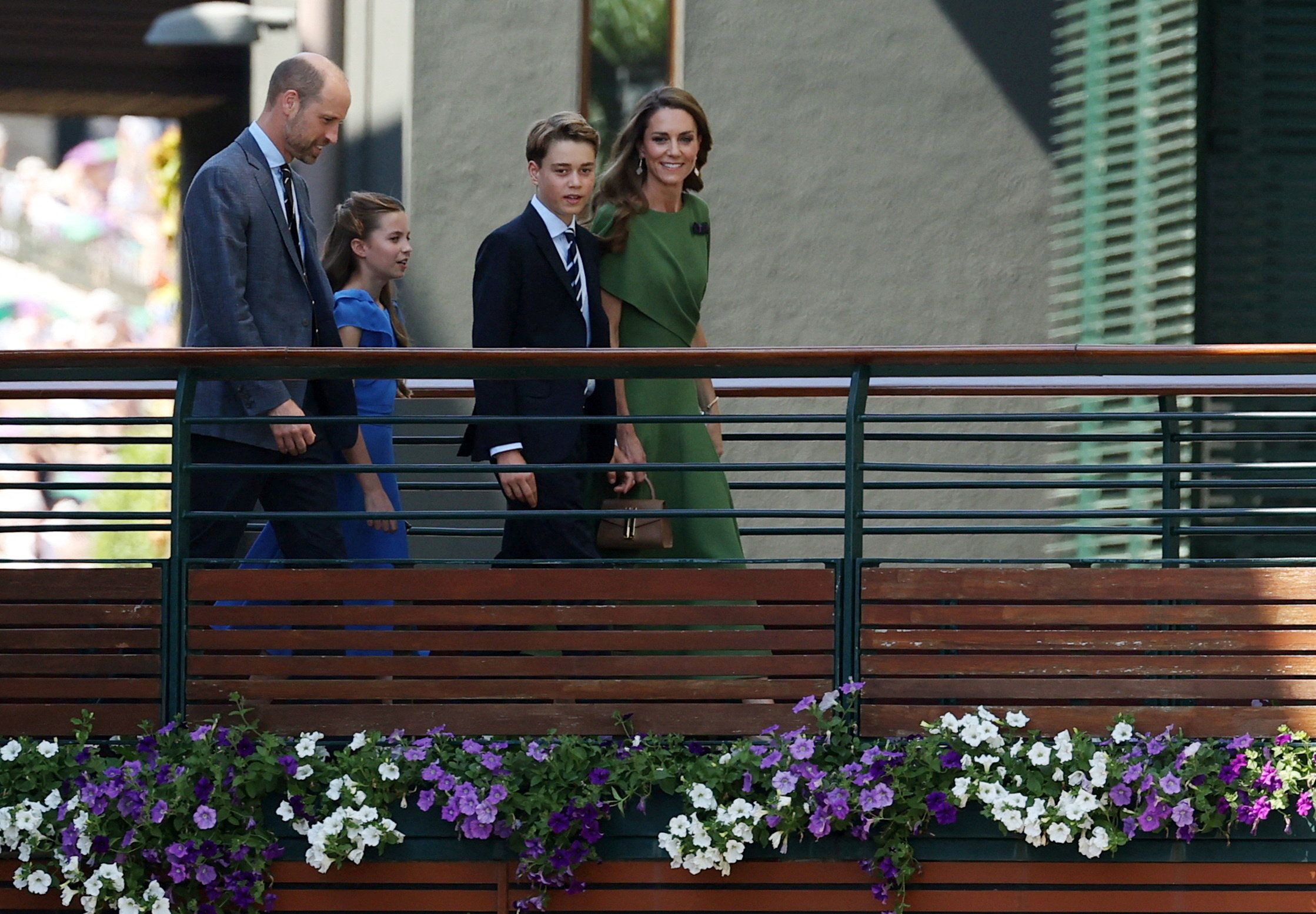 Wimbledon Ο Γουίλιαμ με την Κειτ, τον Τζορτζ και τη Σάρλοτ