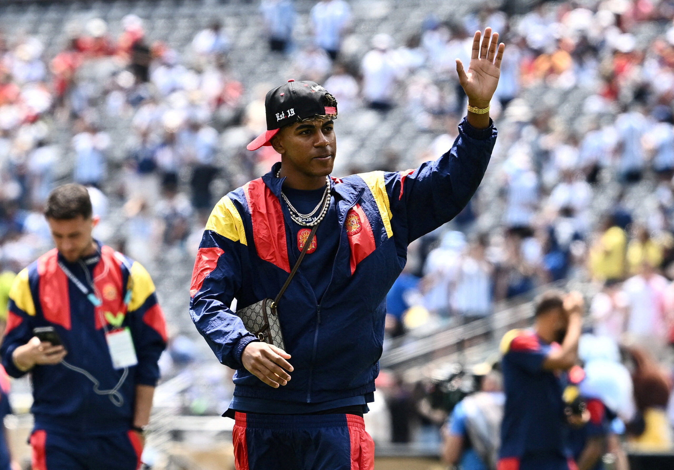 FIFA World Cup 2026 – Final – Spain v Argentina Soccer Football - FIFA World Cup 2026 - Final - Spain v Argentina - New York/New Jersey Stadium, East Rutherford, New Jersey, U.S. - July 19, 2026 Spain's Lamine Yamal during a pitch walkaround before the match REUTERS/Dylan Martinez TPX IMAGES OF THE DAY