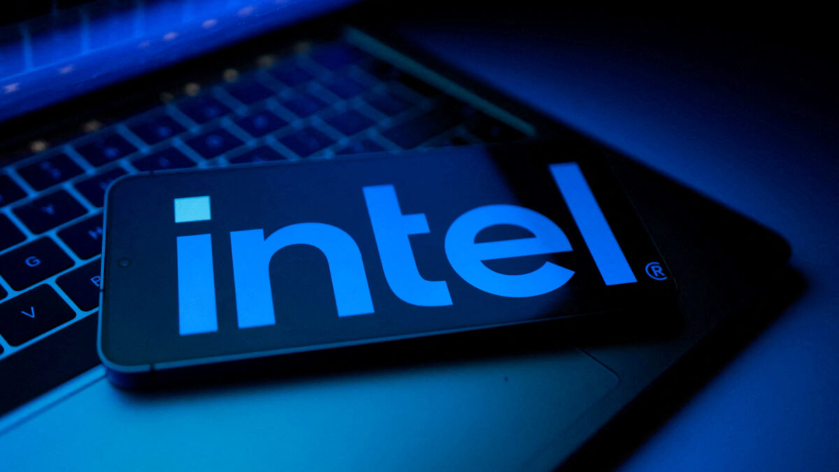 FILE PHOTO: An Intel logo appears in this illustration taken