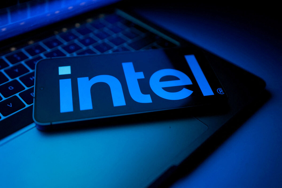 FILE PHOTO: An Intel logo appears in this illustration taken