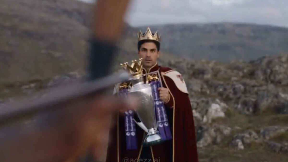 Η «μάχη» για το τρόπαιο στην Premier League αλά Game of Thrones – Το εκπληκτικό AI video με το κυνηγητό στον «βασιλιά» Αρτέτα