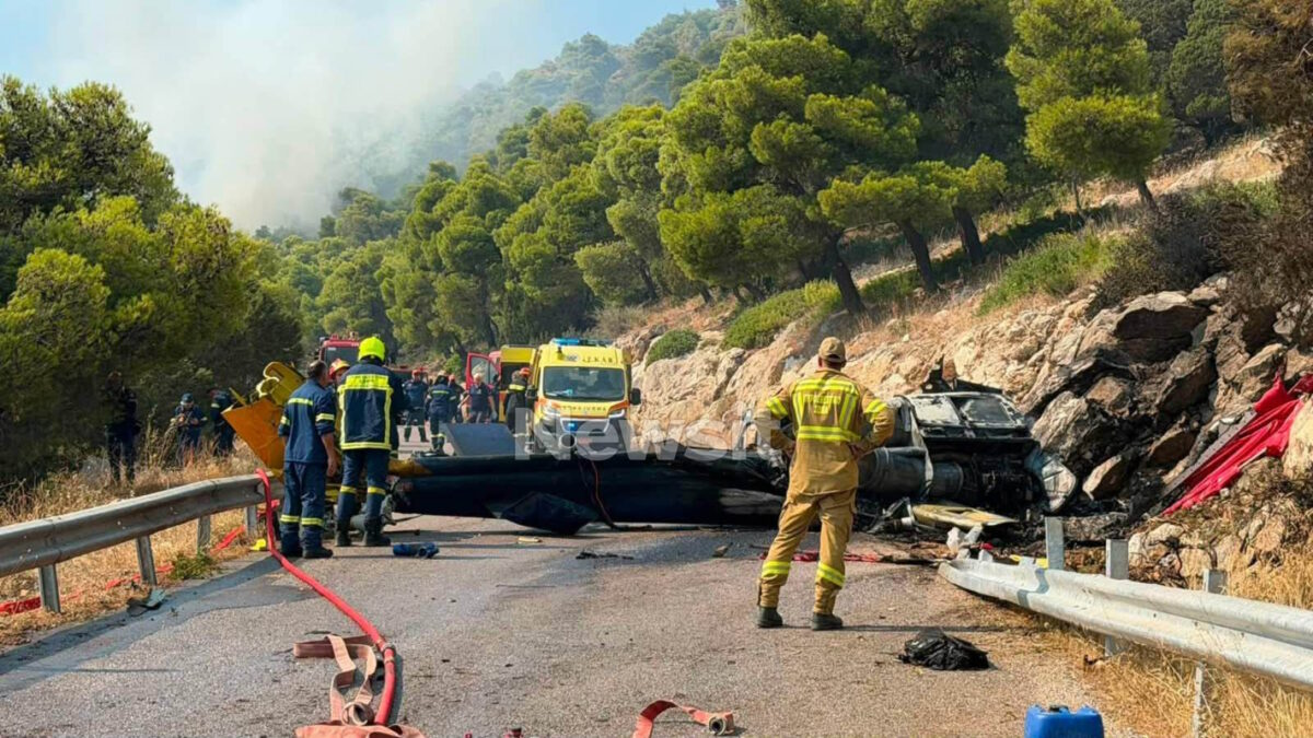 Πτώση ελικοπτέρου στην Ψάθα