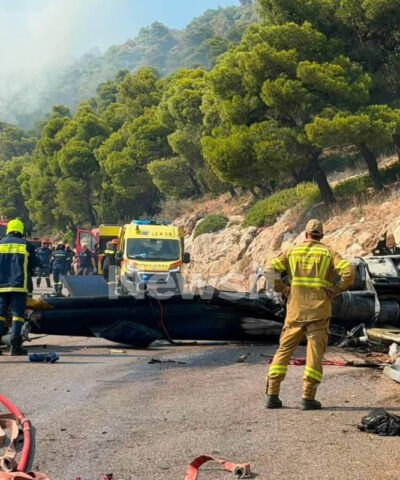 Πτώση ελικοπτέρου στην Ψάθα