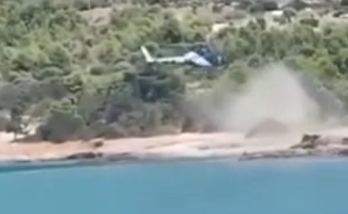 Σπέτσες: Ελικόπτερο προσγειώθηκε σε παραλία μπροστά στους λουόμενους - Παρέμβαση εισαγγελέα