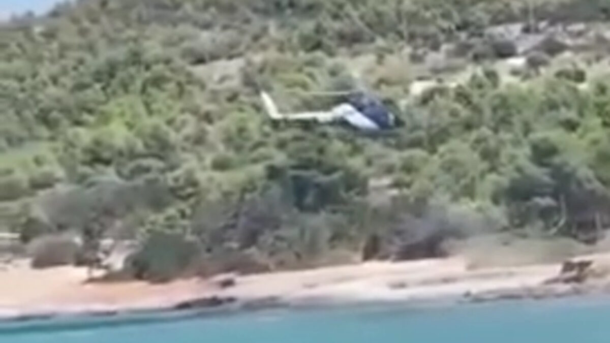 Το ελικόπτερο στις Σπέτσες