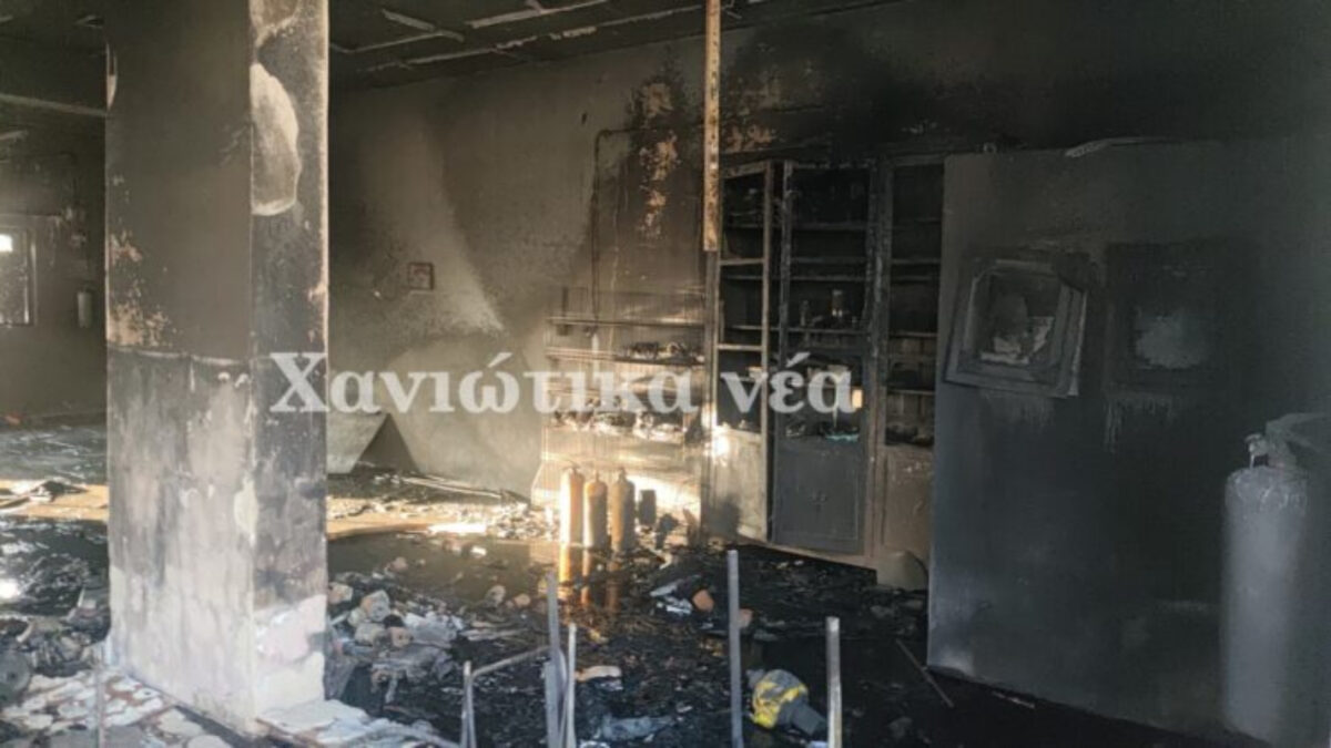 Φωτιά σε αποθήκη βιοτεχνίας στα Λιβάδια Χανίων