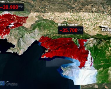 Φωτιά σε Βοιωτία και Αττική: Πάνω από 65.000 στρέμματα καταστράφηκαν – Δείτε χάρτη