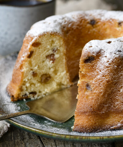 Sweet, delicious, homemade cake.