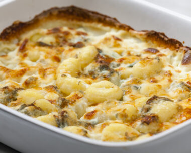 gnocchi baked with blue cheese