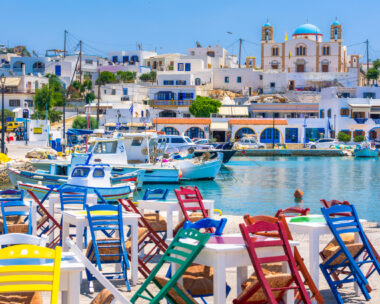The picturesque harbor of Lipsi island, Dodecanese, Greece