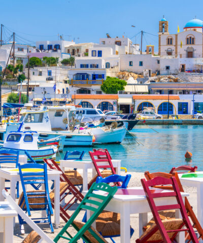 The picturesque harbor of Lipsi island, Dodecanese, Greece