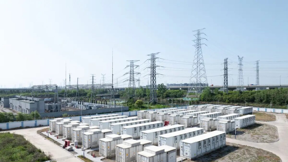The energy storage batteries in the substation