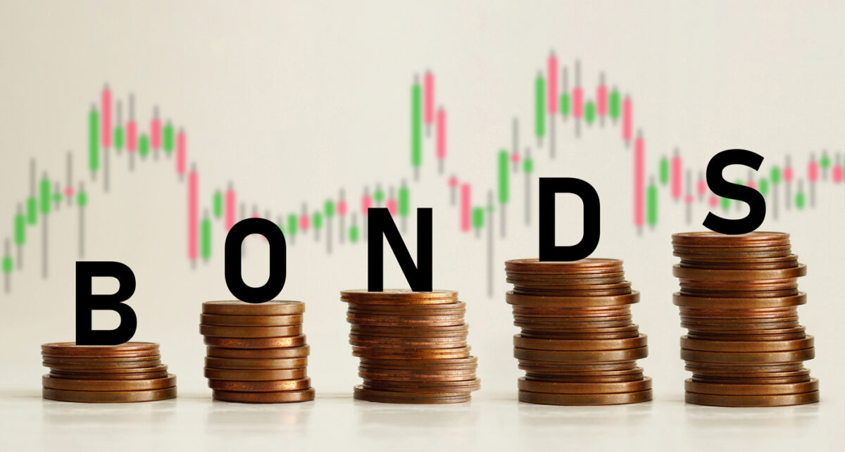 Invest in Bonds as business and Financial concept. Corporate and government bonds.