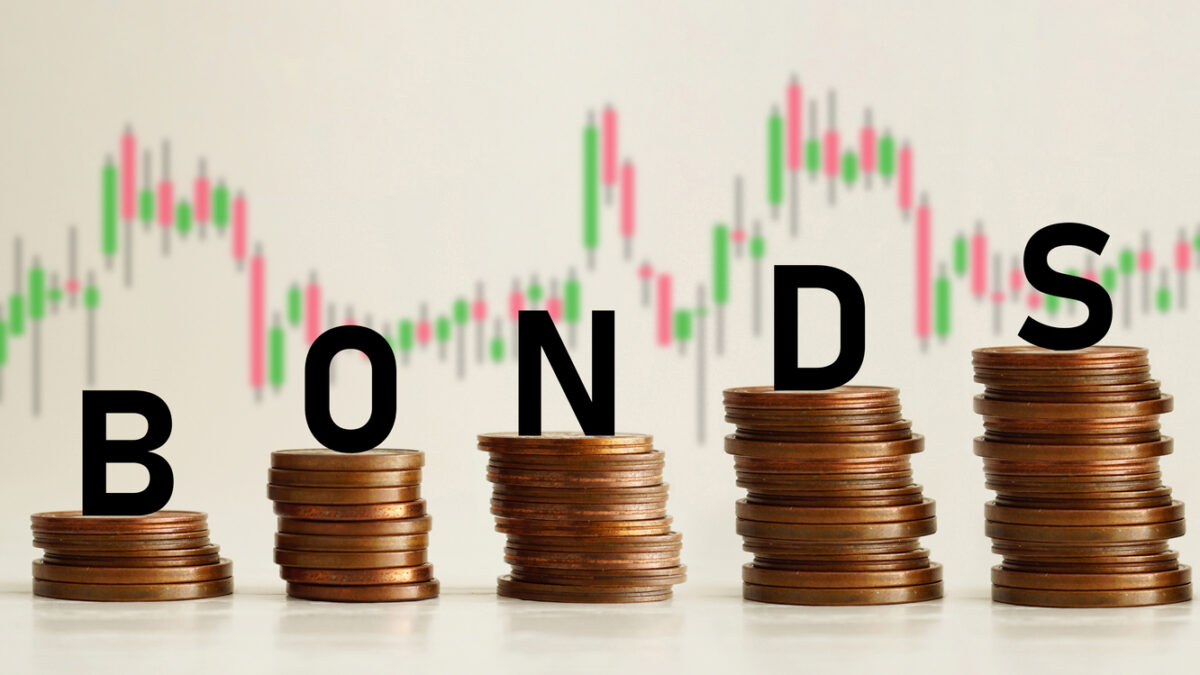Invest in Bonds as business and Financial concept. Corporate and government bonds.