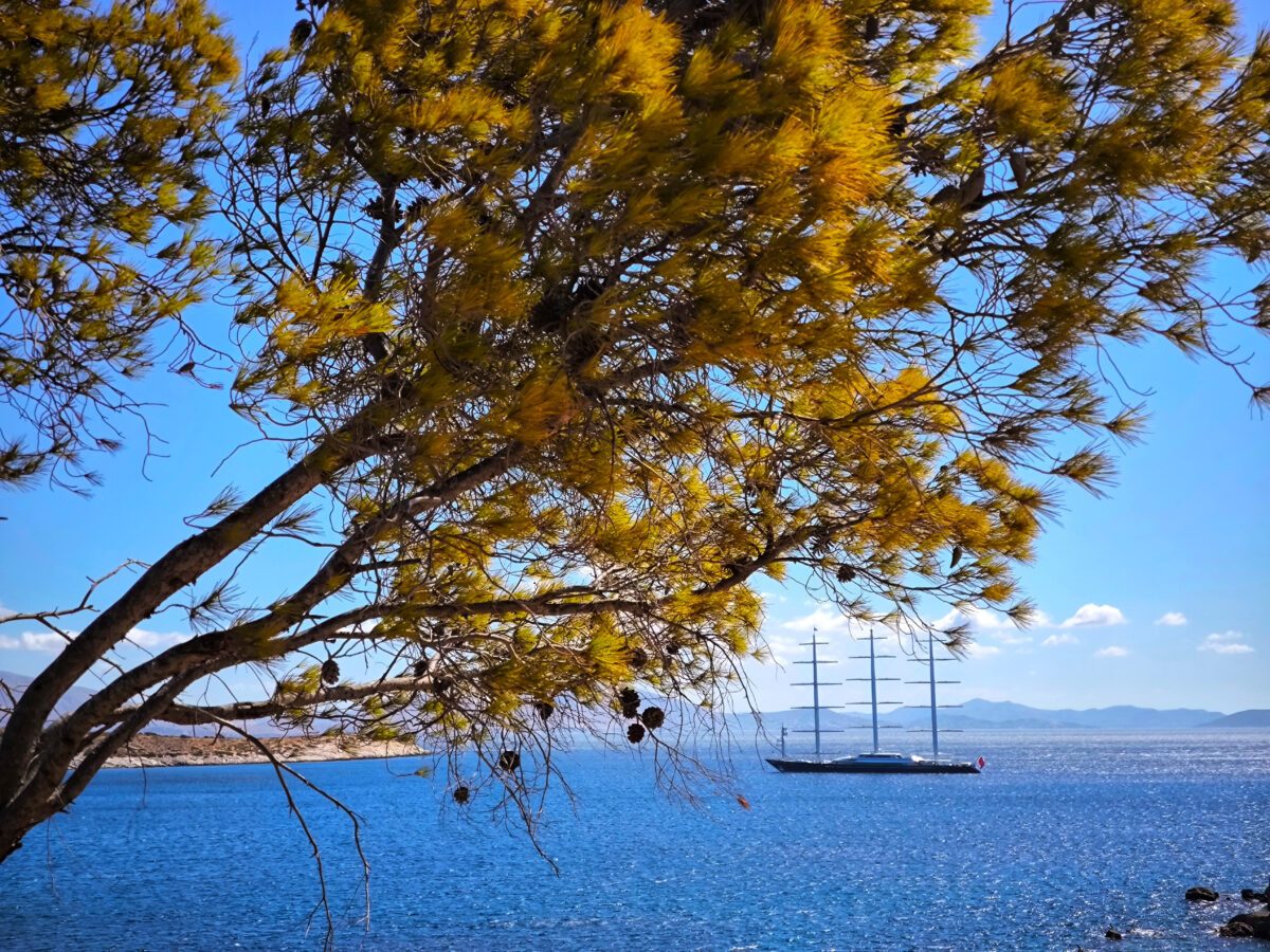 Στιγμιότυπο από παραλία σε περιοχή στο Καβούρι Αττικής. (ΓΙΩΡΓΟΣ ΚΟΝΤΑΡΙΝΗΣ/EUROKINISSI)