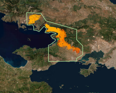 Οι καμένες εκτάσεις σε Αττική και Βοιωτία