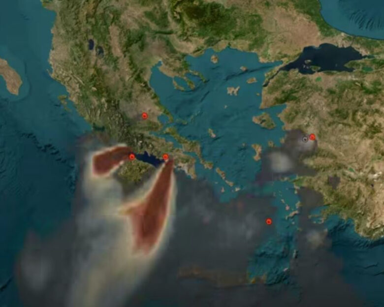 AtmoHub: Οι περιοχές που επηρεάζονται από τις φωτιές σε Πόρτο Γερμενό, Βοιωτία, Φωκίδα και Αιγιάλεια