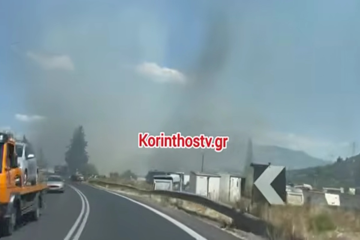 Φωτιά στον Σολομό Κορινθίας: Σηκώθηκαν 2 αεροσκάφη, προβλήματα στην κυκλοφορία των οχημάτων