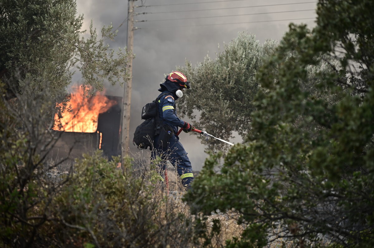 Πυρκαγιά στη περιοχή Κουβαρά Αττικής. Δευτέρα 10 Αυγούστου 2026 (ΚΑΡΑΓΙΑΝΝΗΣ ΜΙΧΑΛΗΣ/EUROKINISSI)