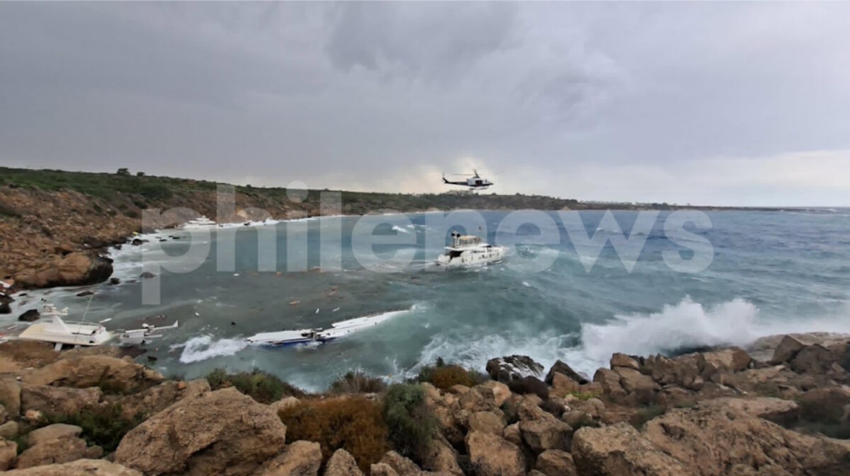 Τραγωδία στην Κύπρο: Νεκρός Ελληνοκύπριος μετά την βύθιση σκαφών στο Κάβο Γκρέκο από σφοδρή καταιγίδα