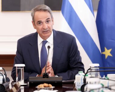 Ο Κυριάκος Μητσοτάκης στο υπουργικό συμβούλιο