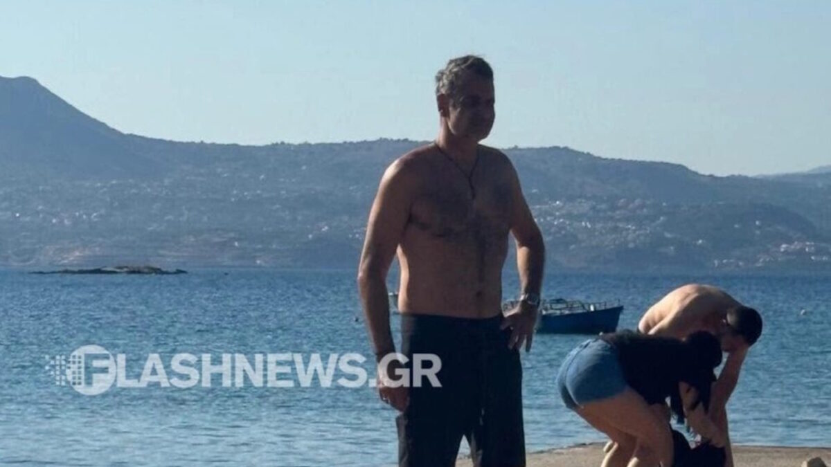 O Κυριάκος Μητσοτάκης στο Μαράθι