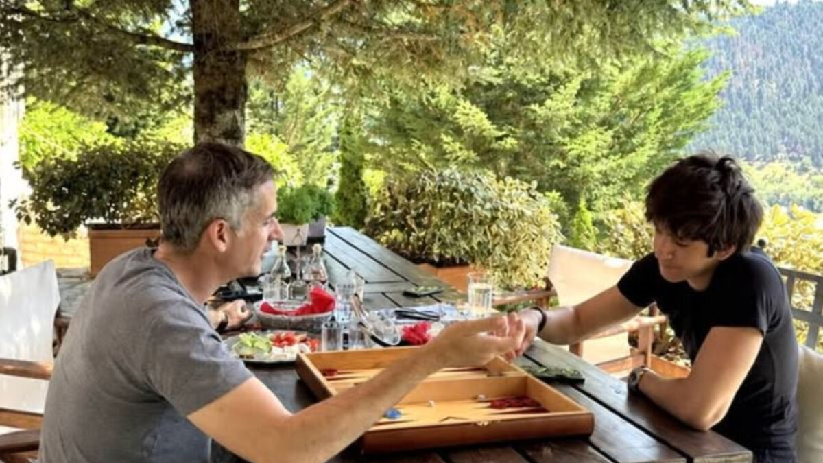 Ο Κώστας Μπακογιάννης και ο γιος του Παύλος