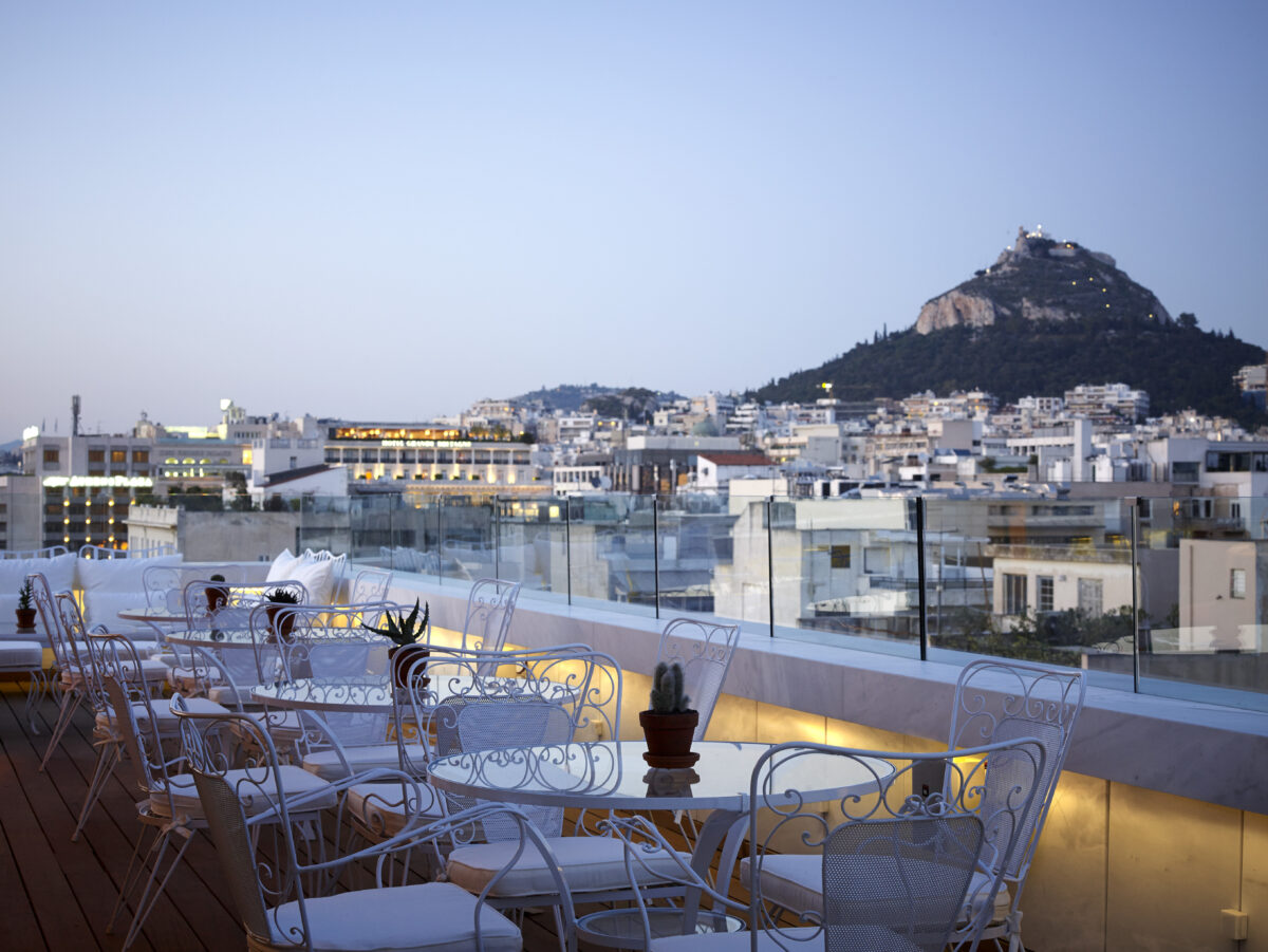 new hotel art lounge rooftop bar