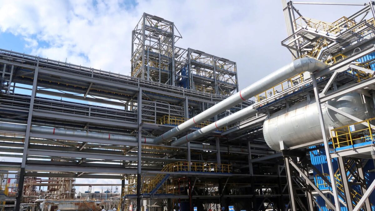 FILE PHOTO: A view shows a petrochemical plant of Gazprom Neftekhim Salavat company in Bashkortostan Republic