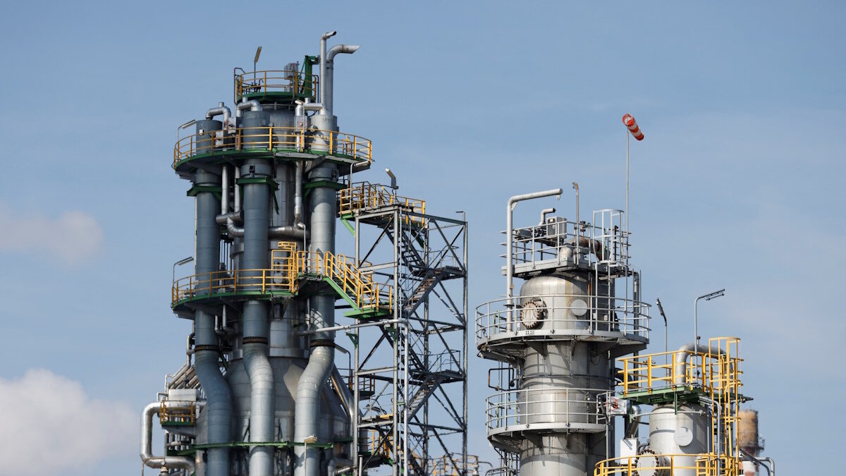A general view of the PCK refinery, a crude oil processing facility supplying gasoline, jet fuel, diesel and fuel oil, in Schwedt/Oder, Germany, August 26, 2026.