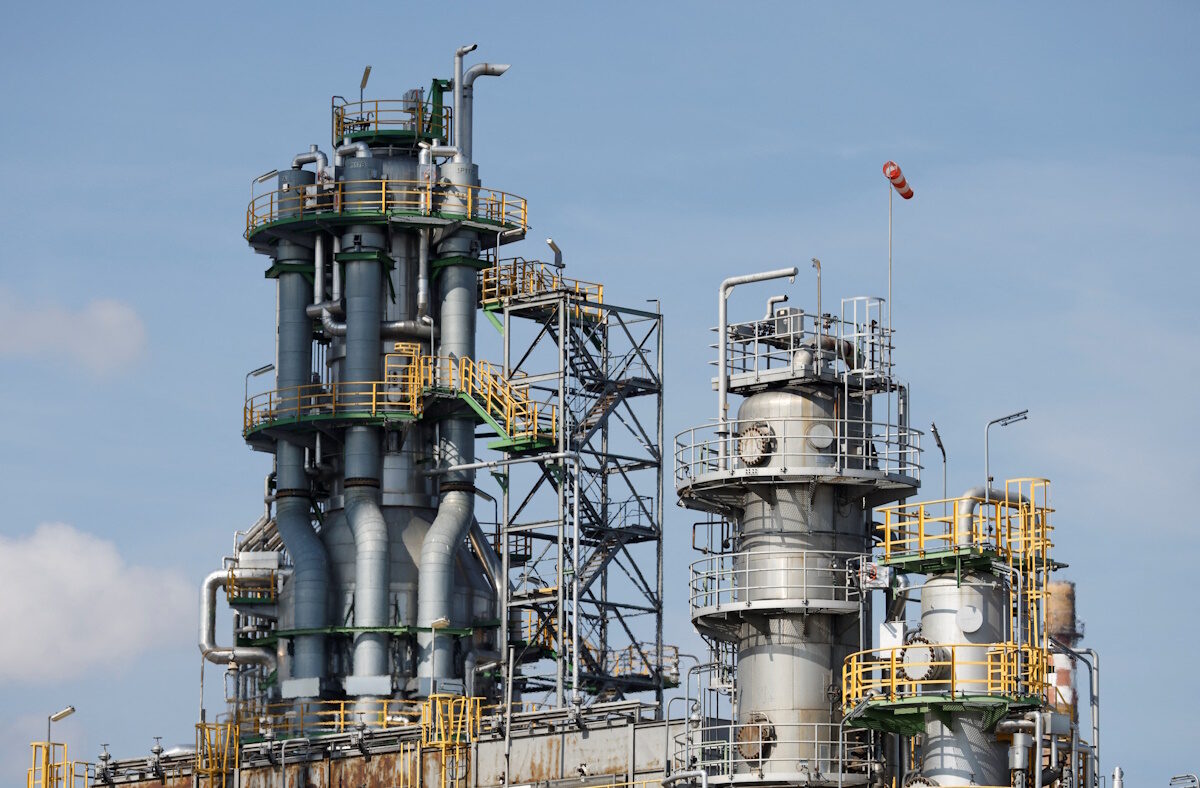 A general view of the PCK refinery, a crude oil processing facility supplying gasoline, jet fuel, diesel and fuel oil, in Schwedt/Oder, Germany, August 26, 2026.