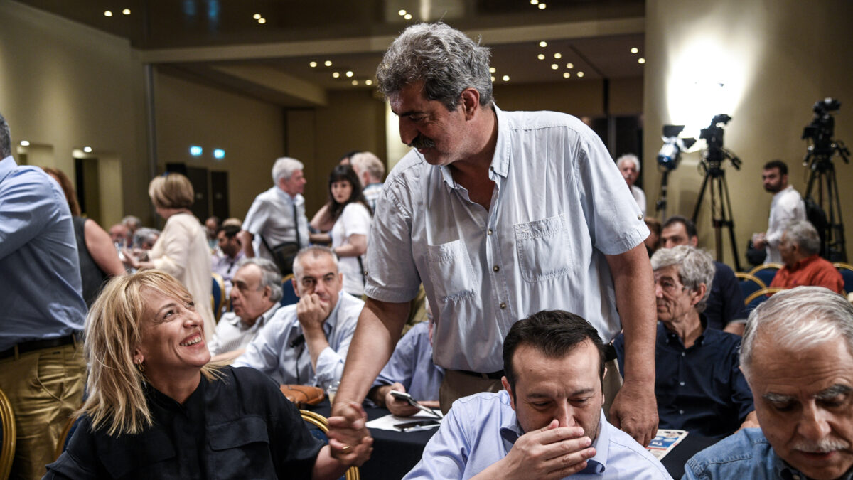 Η Ρένα Δούρου, ο Παύλος Πολάκης και ο Νίκος Παππάς σε παλαιότερη συνάντηση
