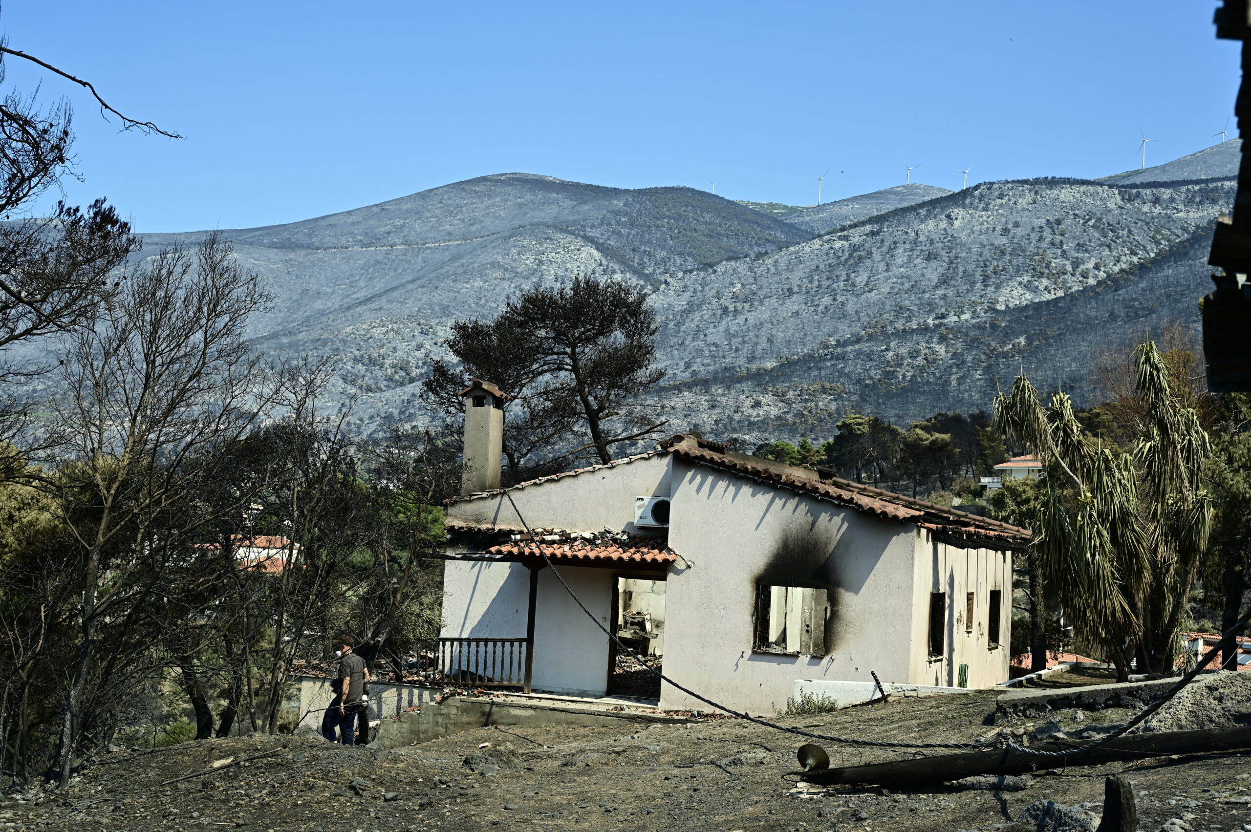 Εικόνες καταστροφής απο τα καμένα στο Πόρτο Γερμενό.  Δευτέρα 3 Αυγούστου 2026  (ΜΙΧΑΛΗΣ ΚΑΡΑΓΙΑΝΝΗΣ / EUROKINISSI)