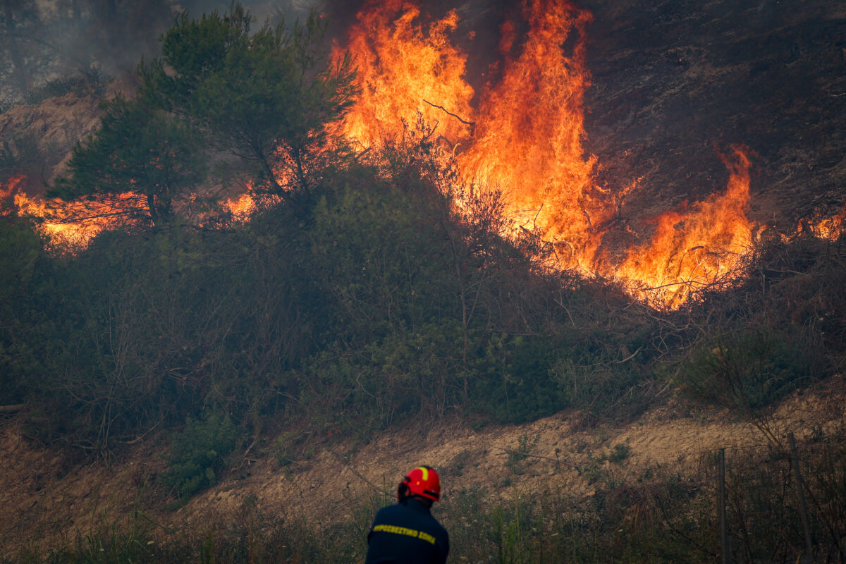 Πυρκαγιά στη περιοχή Σιβήρη στη Χαλκιδική. Πέμπτη 13 Αυγούστου 2026 (ΒΑΣΙΛΗΣ ΒΕΡΒΕΡΙΔΗΣ / ΜΟΤΙΟΝΤΕΑΜ)