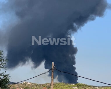 Φωτιά στο Ελληνικό Σαλαμίνας, στο όριο του Ναυστάθμου – Μήνυμα του 112 για εκκένωση περιοχών και ενίσχυση των πυροσβεστικών δυνάμεων