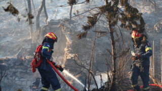 ΔΙΠΛΟ ΜΕΤΩΠΟ ΦΩΤΙΑΣ ΣΤΙΣ ΠΕΡΙΟΧΕΣ ΚΑΚΗ ΒΙΓΛΑ ΚΑΙ ΠΕΡΙΣΤΕΡΙΑ ΣΤΗ ΣΑΛΑΜΙΝΑ