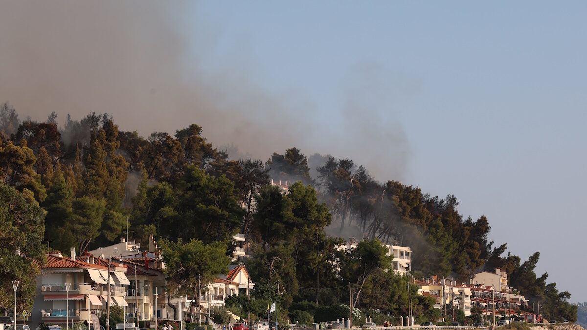 Πυρκαγιά στη περιοχή Σιβήρη στη Χαλκιδική. Πέμπτη 13 Αυγούστου 2026