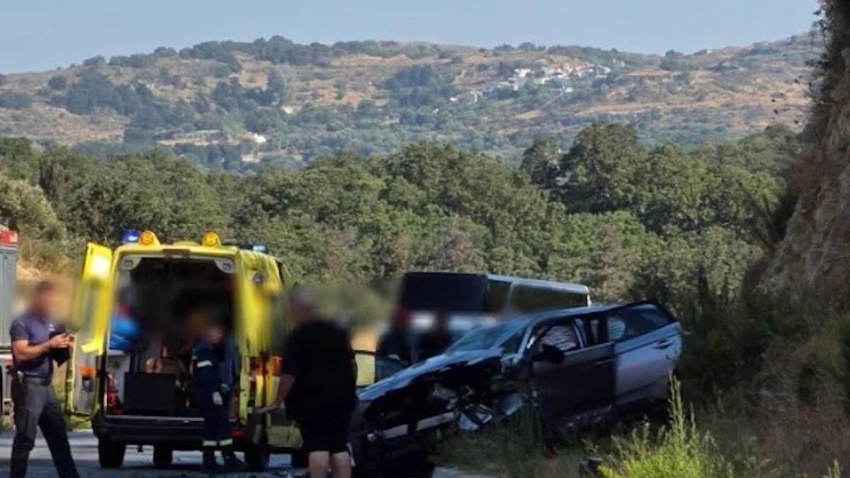 Τροχαίο με 5 τραυματίες στο Ρέθυμνο