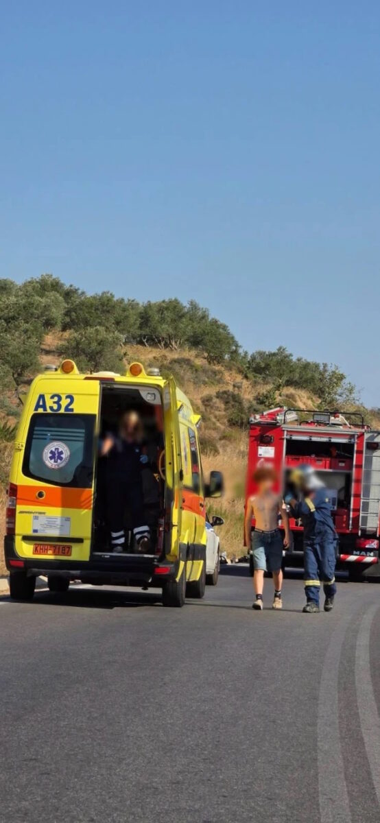Τροχαίο με 5 τραυματίες στο Ρέθυμνο