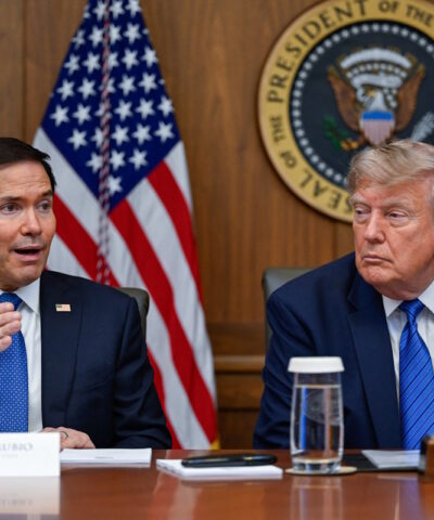 Ο Πρόεδρος των ΗΠΑ, Donald Trump με τον Αμερικανό υπουργό Εξωτερικών, Marco Rubio