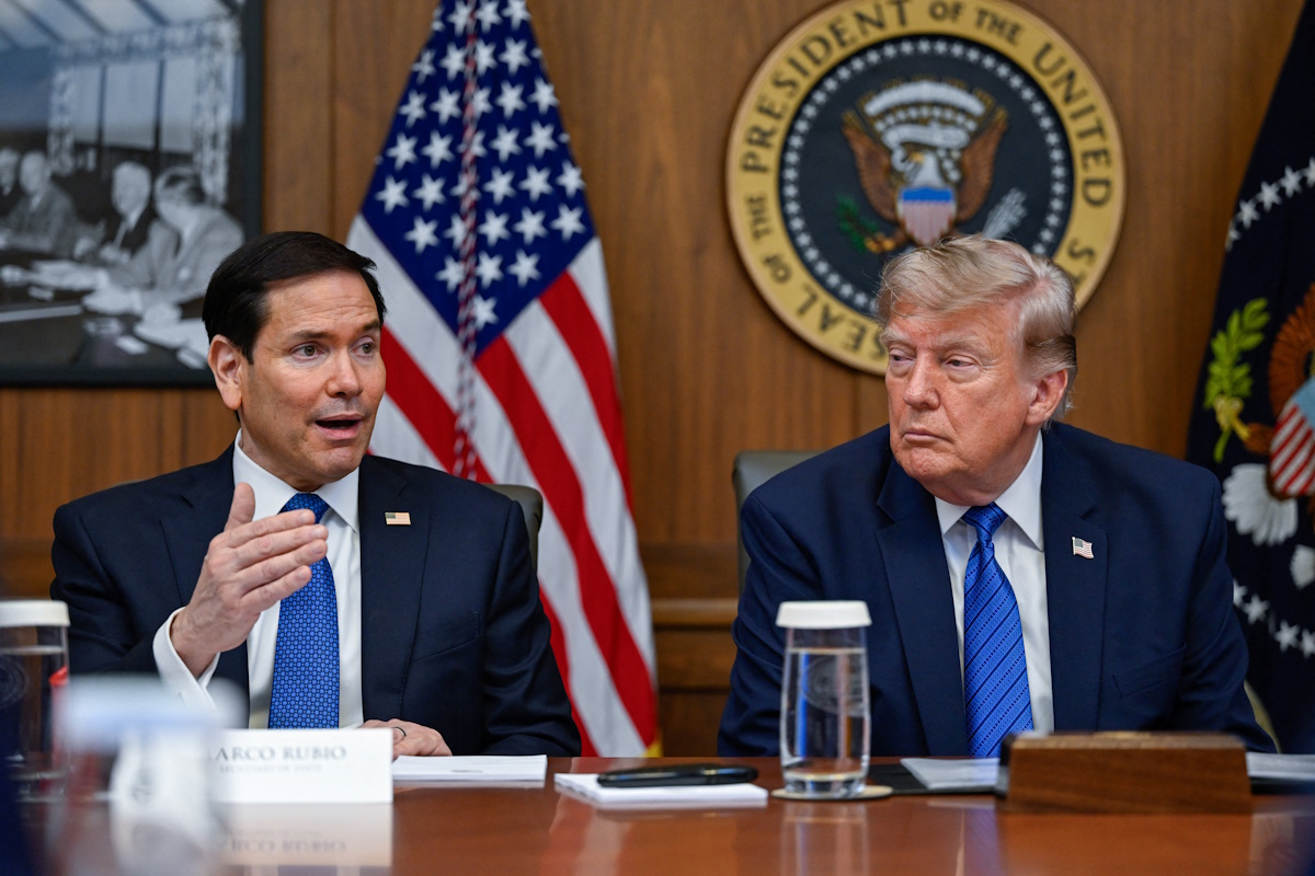 Ο Πρόεδρος των ΗΠΑ, Donald Trump με τον Αμερικανό υπουργό Εξωτερικών, Marco Rubio