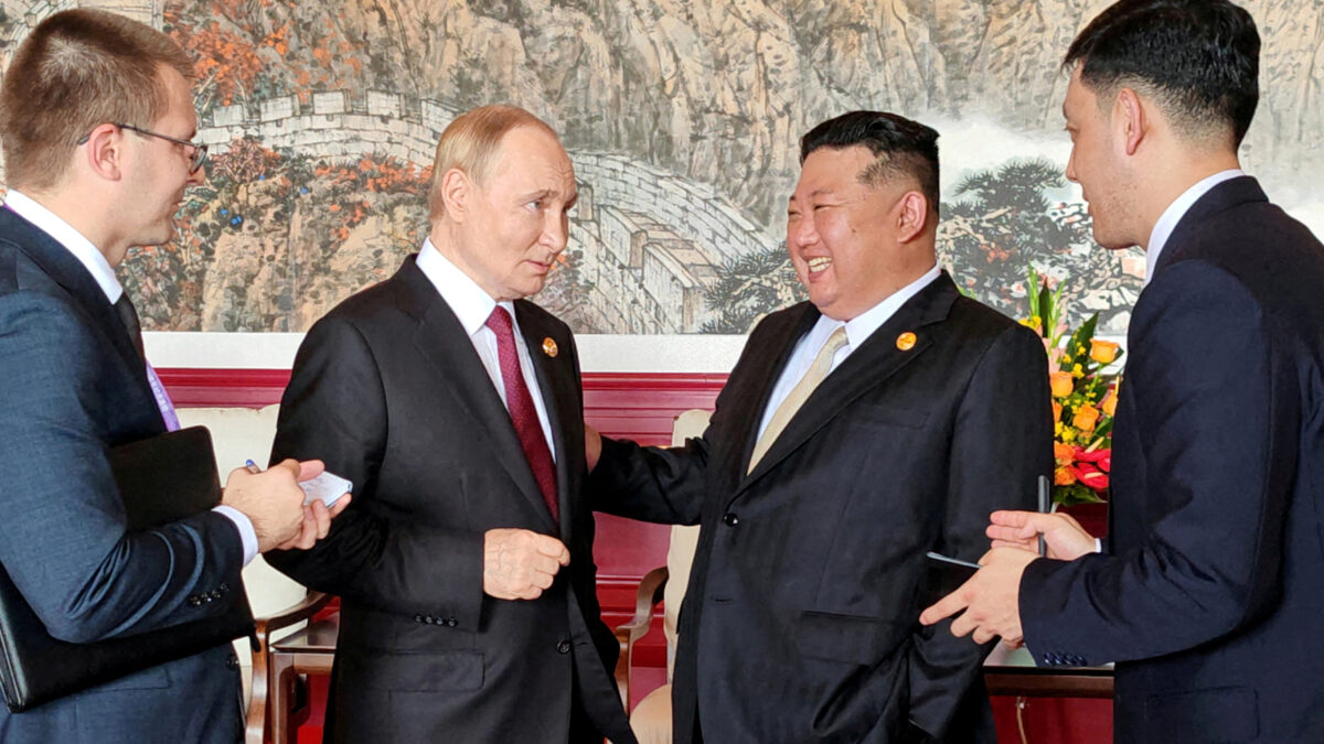 Vladimir Putin και Kim Jong Un