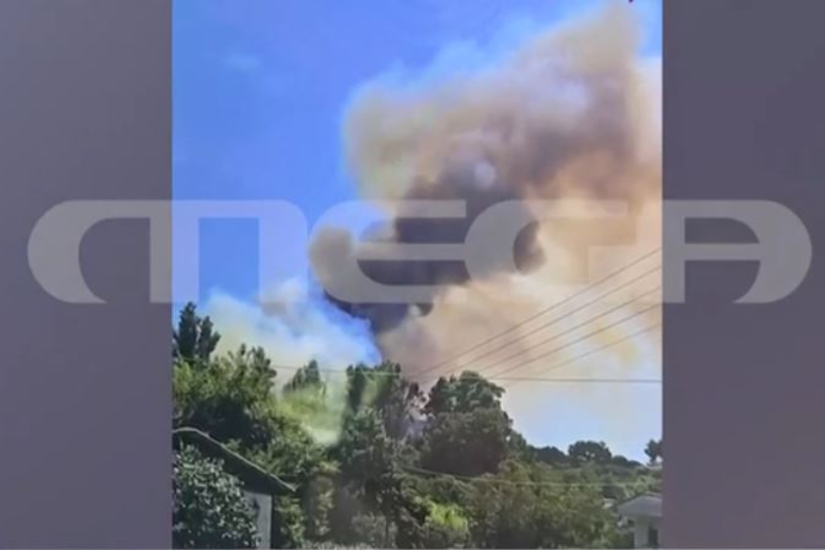 Το σημείο έναρξης της φωτιάς στη Χαλκιδική