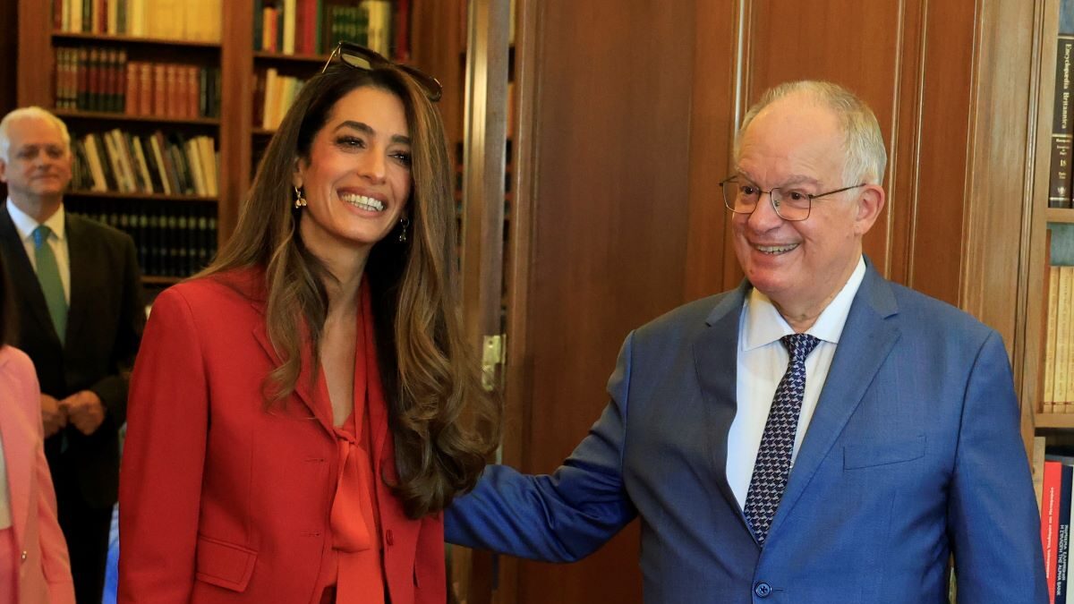 Η Αμάλ Κλούνεϊ και ο Κωνσταντίνος Τασούλας