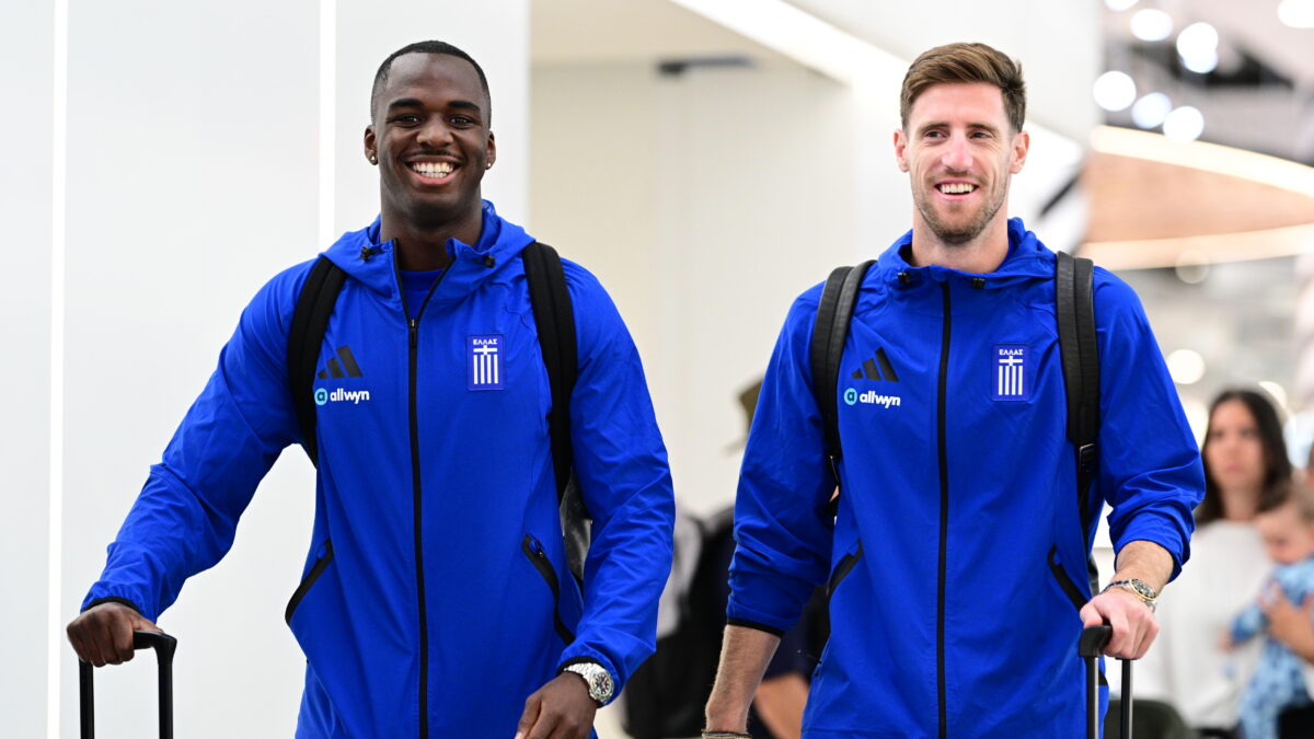 Τετέι και Κυριακόπουλος στην αναχώρηση της Εθνικής Ελλάδας (KLODIAN LATO