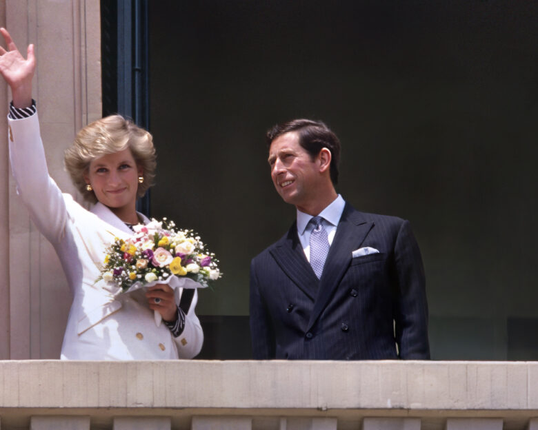 King Charles III: Pictured Archives : Prince Charles and Princess Diana attending the Cannes Film Festival on 15th May, 1987 in Cannes, France.