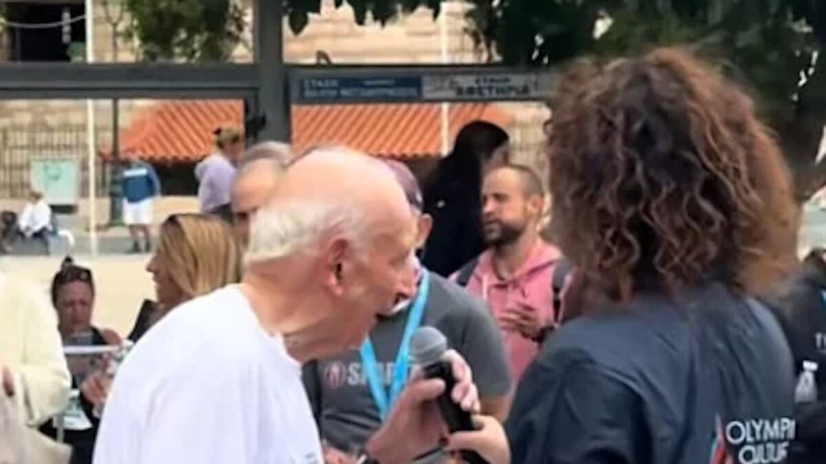 Ο Κυριάκος Ρεΐζης μετά τον τερματισμό του