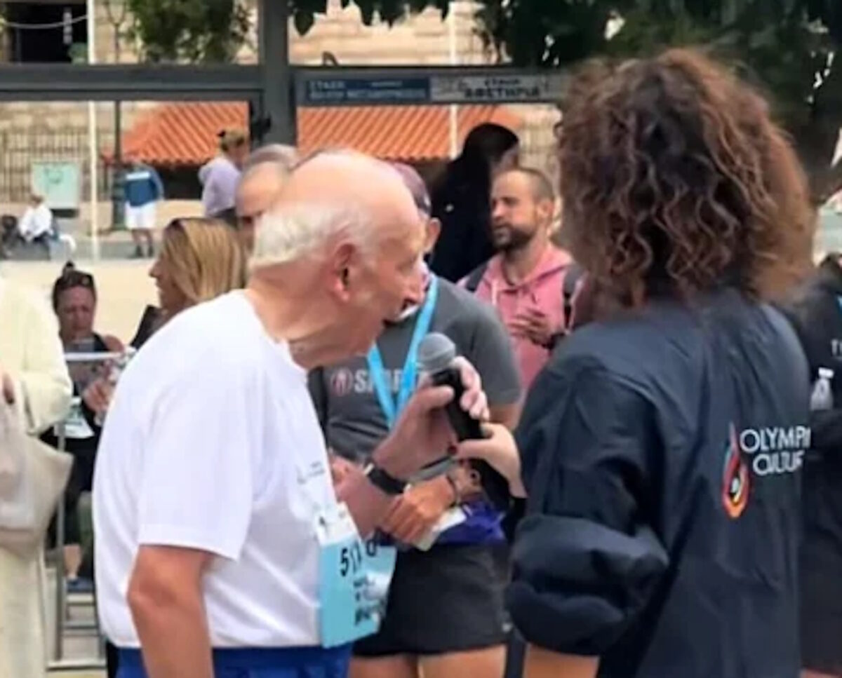 Ο Κυριάκος Ρεΐζης μετά τον τερματισμό του