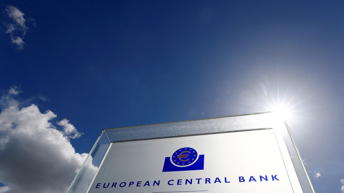 FILE PHOTO: The logo of the European Central Bank (ECB) is pictured outside its headquarters in Frankfurt, Germany, April 26, 2018.